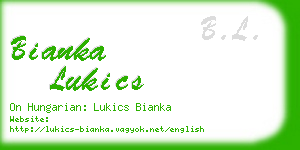 bianka lukics business card